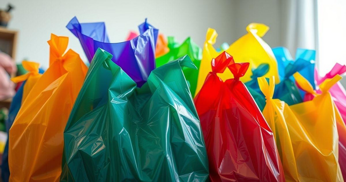 Sacolas plásticas coloridas: como escolher a ideal para suas necessidades