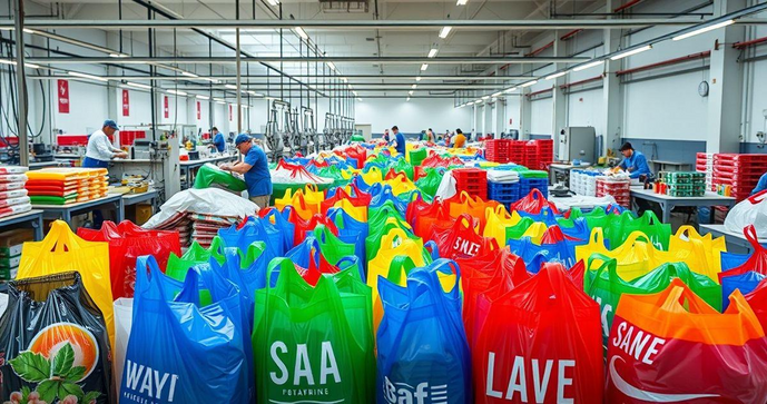 Fábrica de sacolas plásticas personalizadas para o seu negócio