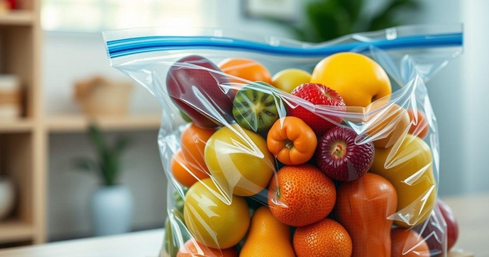 Saco plástico com fecho ziplock: organização e armazenamento seguro