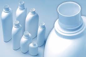 Frascos ovais de plástico